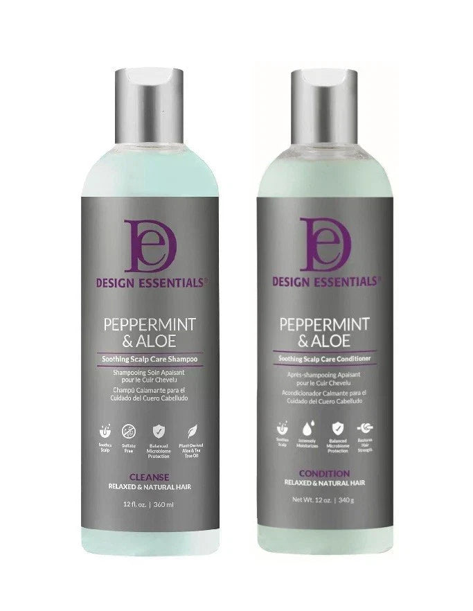 Design Essentials Peppermint & Aloe Therapeutics Shampoo & Conditioner