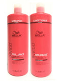(2 PACK) Wella Invigo Brilliance Shampoo & Conditioner Coarse Duo